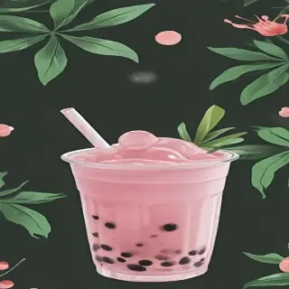 aesthetic boba tea background