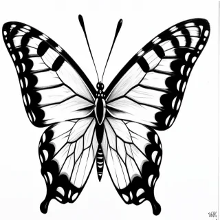 butterfly drawing aesthetic