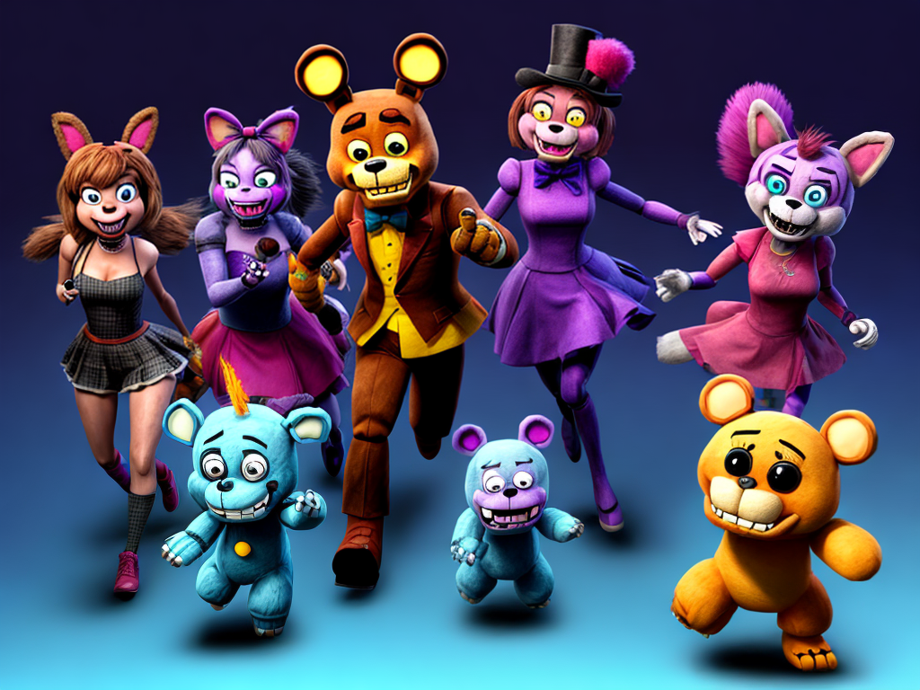 Ai Image Generator - Ai Art Generator - High Quality and 100% Unique Images  - iPic.Ai Create a five nights at freddy's thumbnail, with freddy,  bonnie, chica and foxy chasing someone