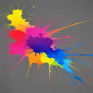transparent paint splatter