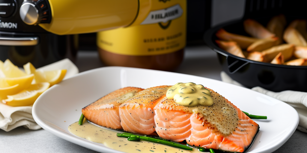 air fryer salmon with dijon mustard