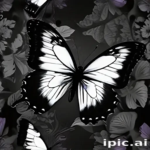 black and white butterfly wallpaper