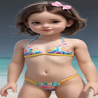 ai art little girl bikini