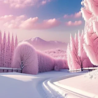 pink winter wallpaper