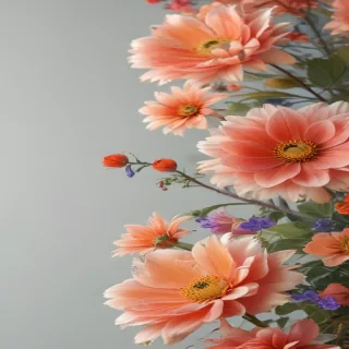 flowers clear background