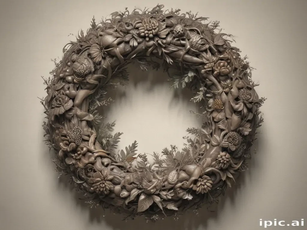 wreath drawing