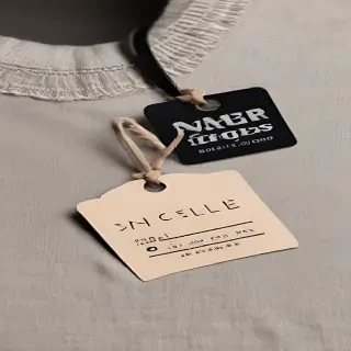 clothing tag mockup