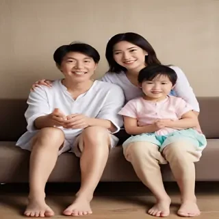 free use asian family