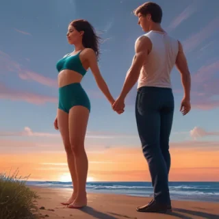 couples drawing poses