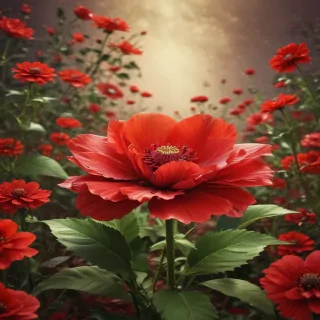 red flower bg