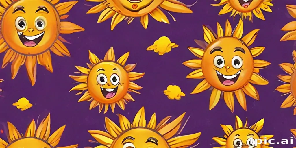 cartoon suns