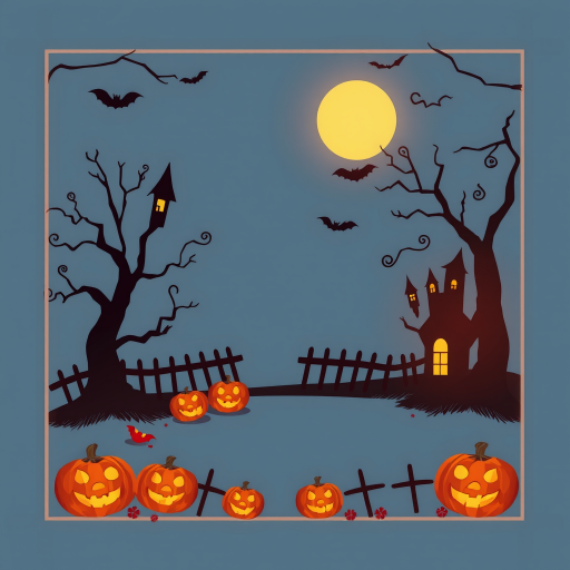 halloween border transparent