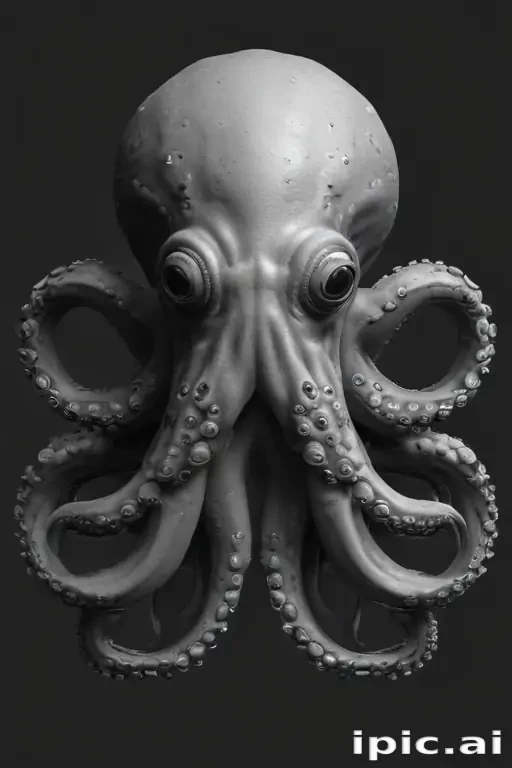octopus clipart black and white