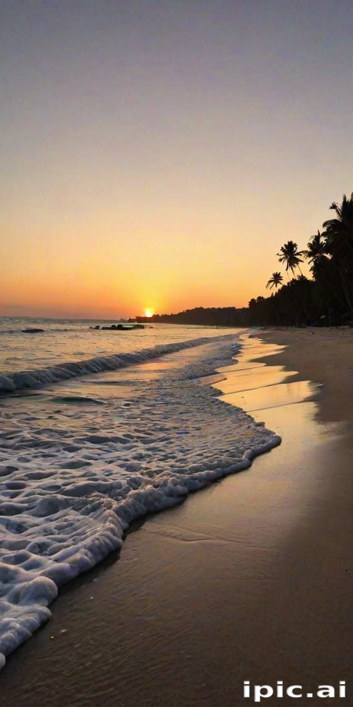 sun set on beach