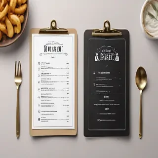 restaurant menu mockup