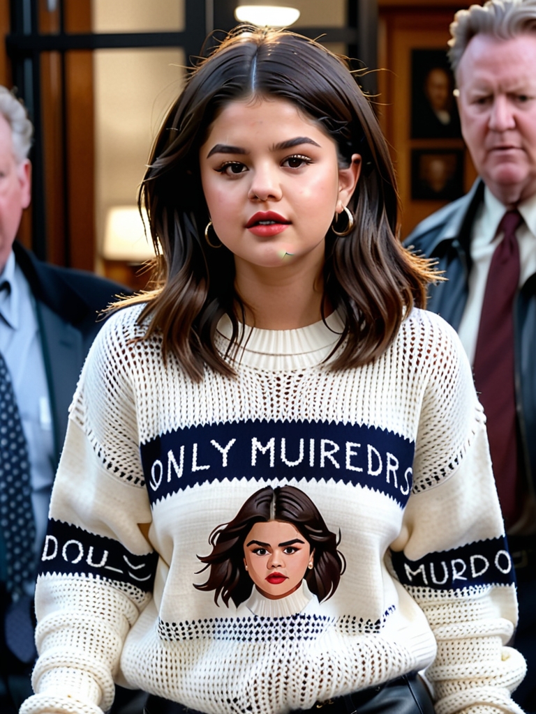 selena gomez sweater only murders