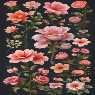 clipart transparent background flowers