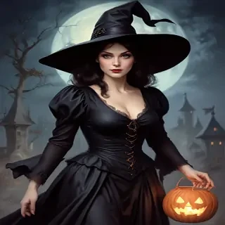 vintage witch art