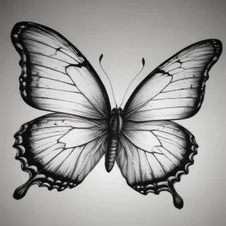 butterfly drawing outline