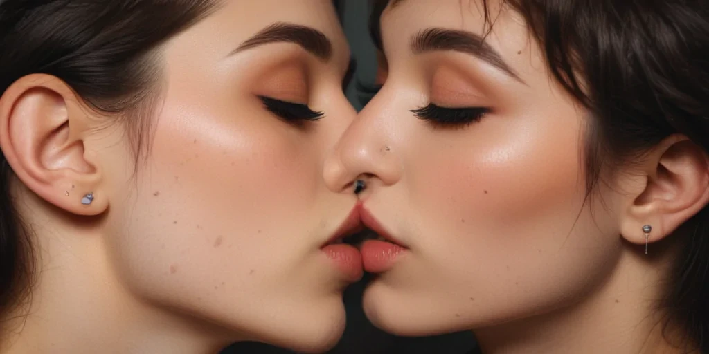 aesthetic kiss