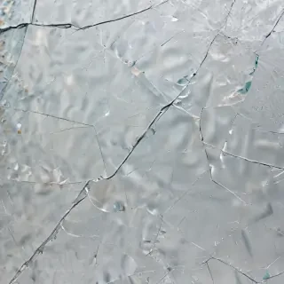 cracked glass transparent