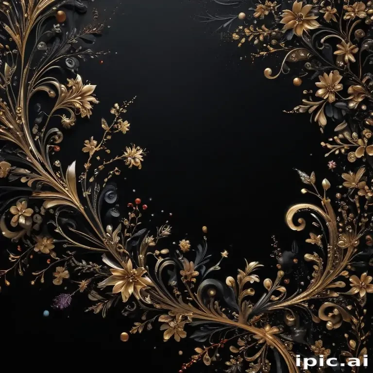 black background with glitter