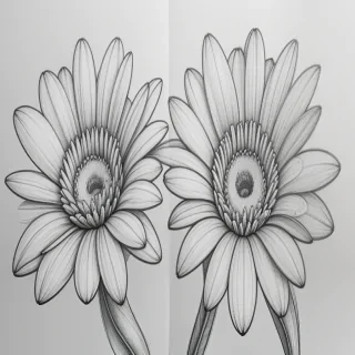 aesthetic flower drawing