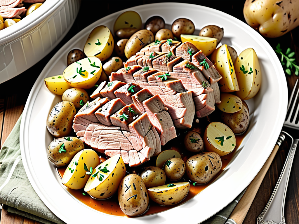 crockpot pork tenderloin with potatoes