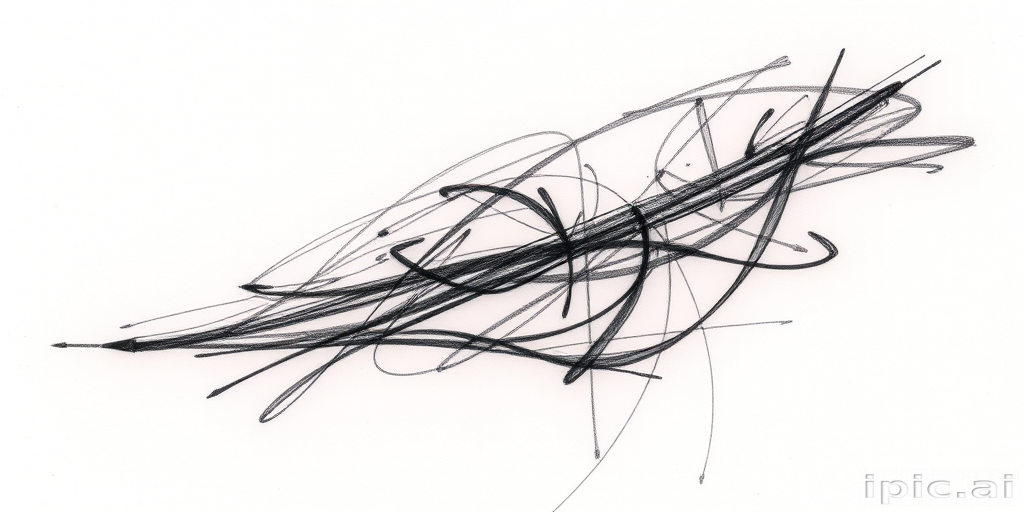 Sketch-style tattoo titled "Artistic Impressions" resembling a pencil or charcoal drawing with loose lines, shading, and a raw, unfinished quality that captures the artist's hand