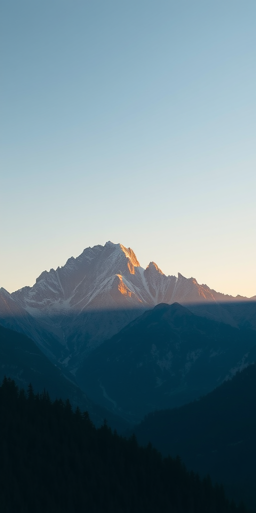 Create a high-resolution image of a serene mountain landscape during sunrise with soft golden light illuminating the peaks, 24mm lens, f/8 aperture, 1/125s shutter speed, ISO 100, using a DSLR camera with a wide-angle view.