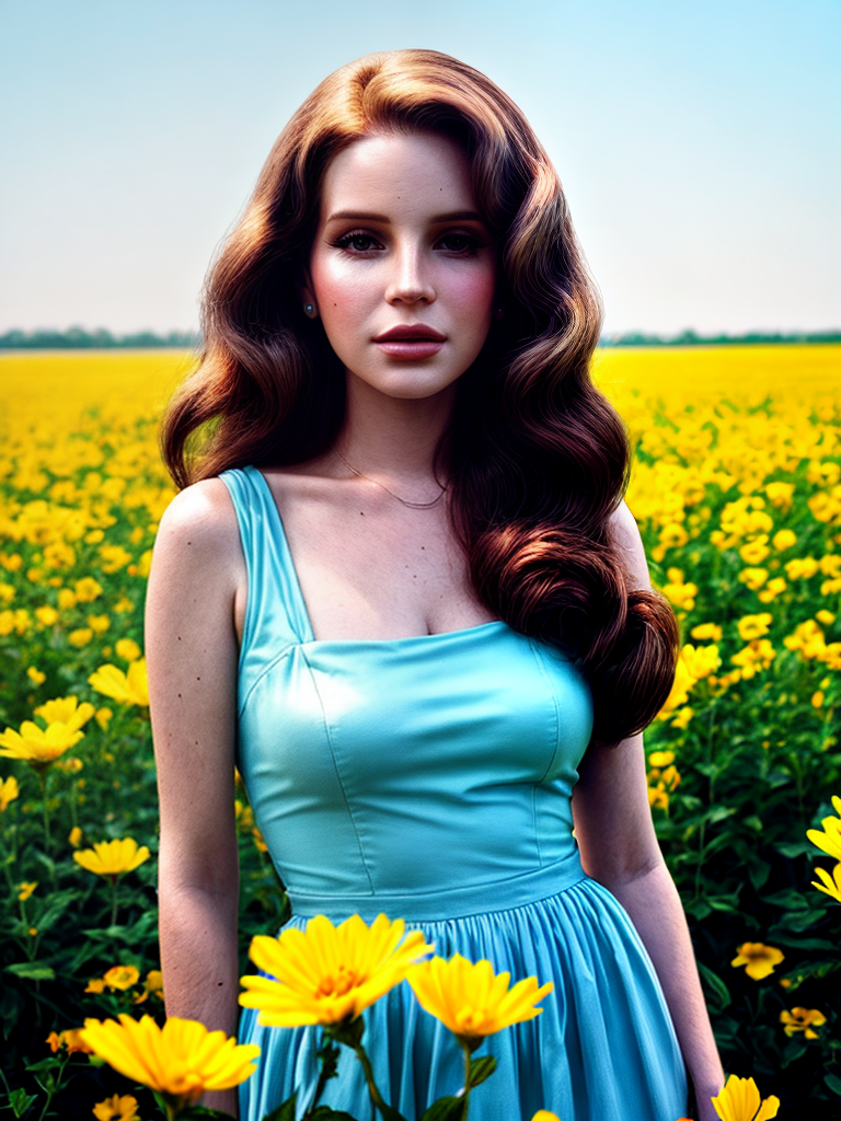 Lana del rey aesthetic photo nostalgic summer flowers sunny dreamy scene