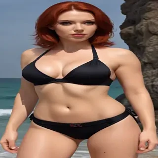 black widow in bikini