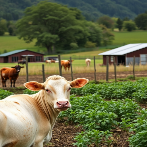 background of a farm
