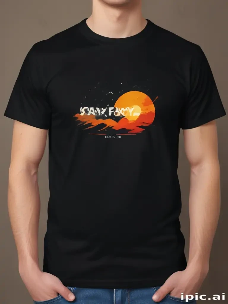 mockup tshirt black