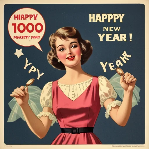 vintage happy new year images
