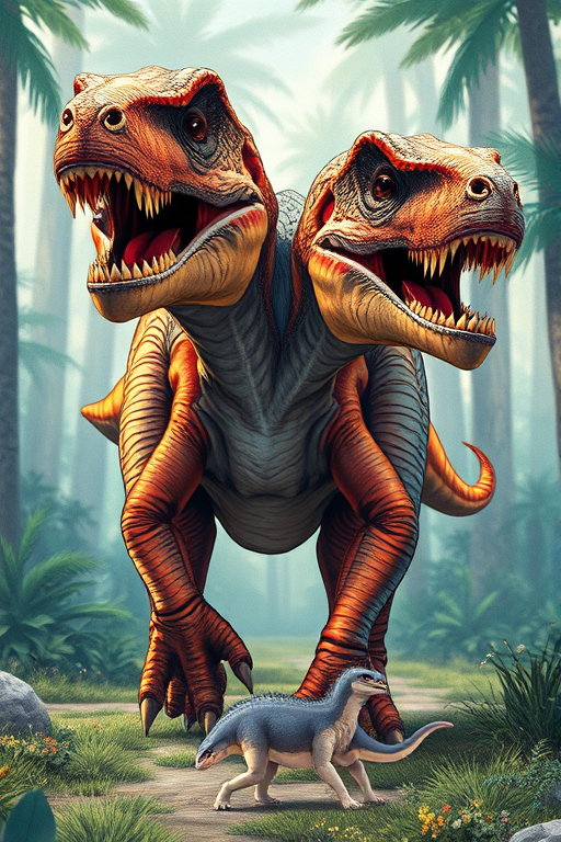 Create a detailed illustration of a dinosaur walking, with vibrant colors and intricate textures, using a Canon EOS R5 camera, 50mm lens, f/2.8 aperture, ISO 100, and a slight low-angle view to emphasize scale and depth, in a digital art style.