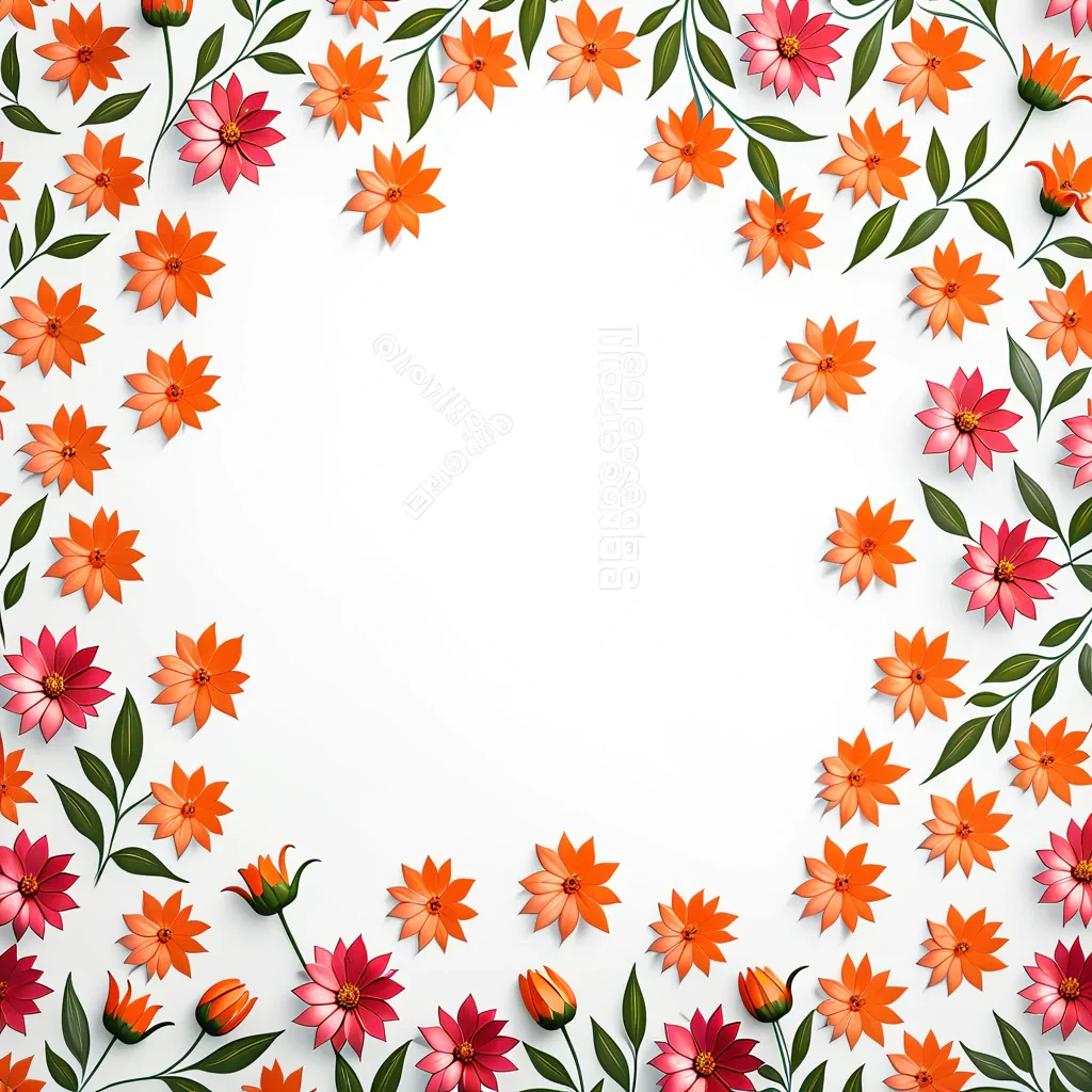 flowers on white background