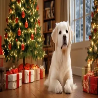 christmas wallpaper dogs
