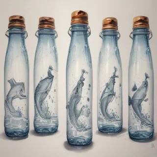 water bottle drawing