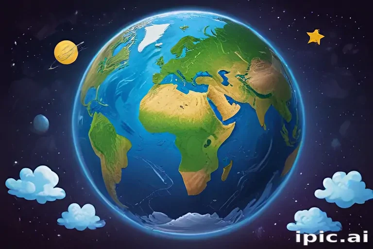 cartoon picture of the planet earth