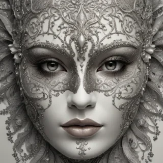 drawing of a mask