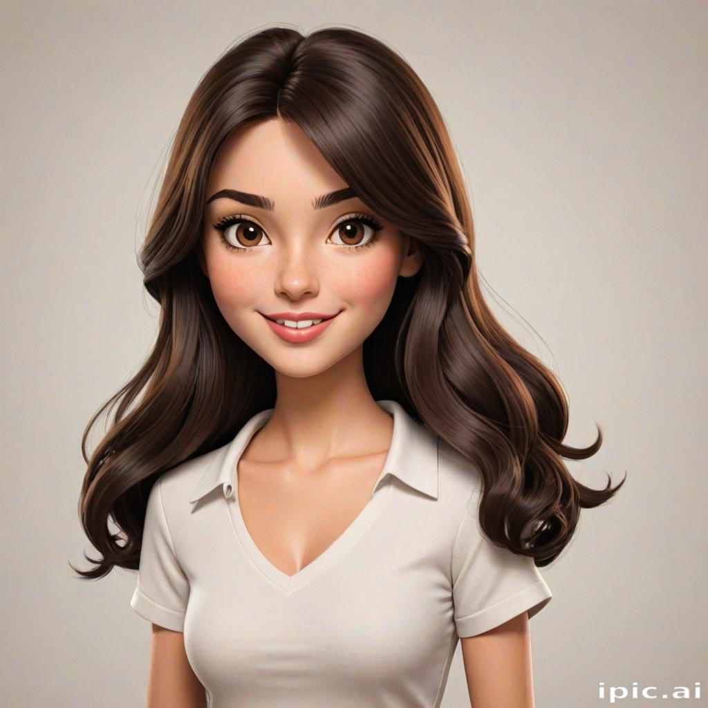 brunette cartoon character