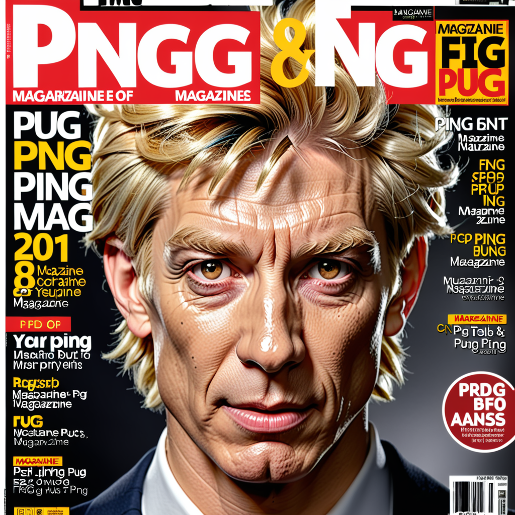 Creative Magazine Cover Featuring Artistic Portrait with Bold Text Elements