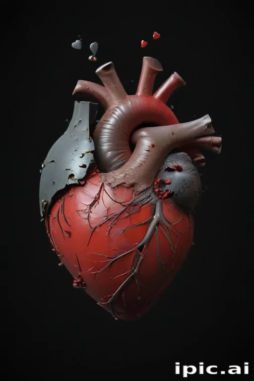 broken heart black background