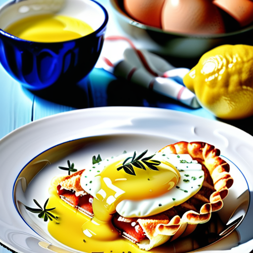 egg dish with a lemon turnover