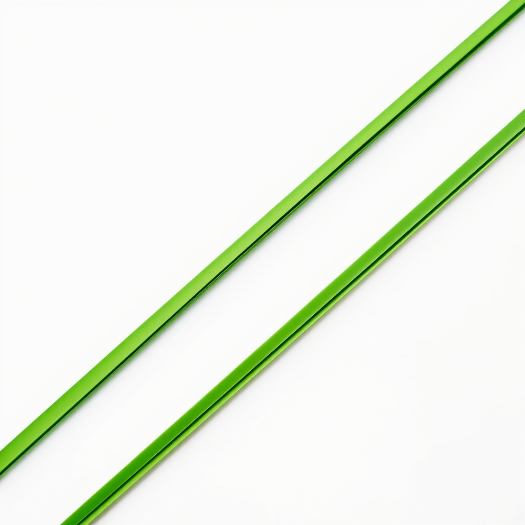 high-resolution image of abstract diagonal green stripes on a white background, taken with a Canon EOS R5, aperture f/8, ISO 100, 50mm lens, top-down view, minimalistic photography style
