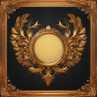 gold frame transparent background