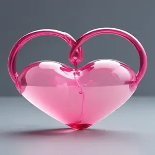 transparent pink heart