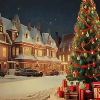 retro christmas image