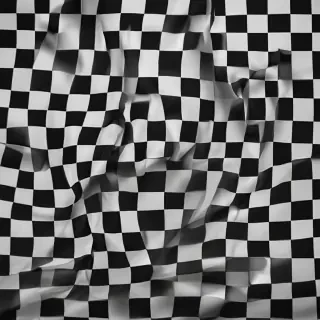 black and white checkered background